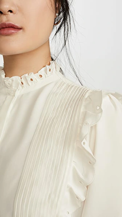 Shop Joie Cheayanne Blouse In Porcelain