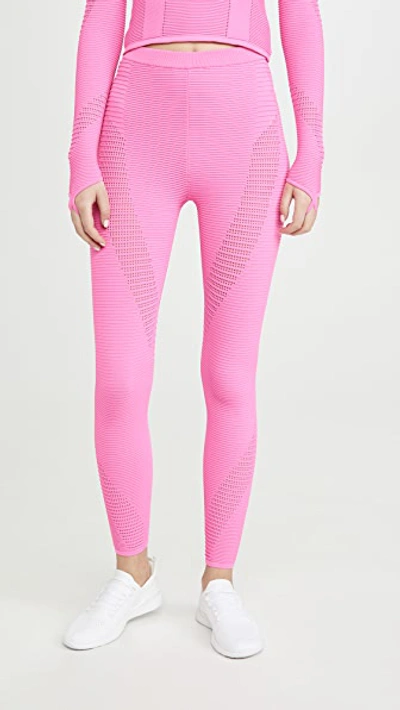 Shop Adam Selman Sport Rib Knit Leggings In Bubblegum