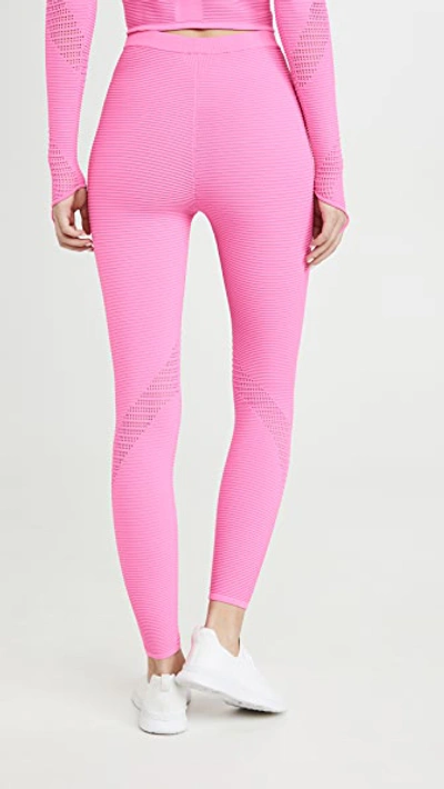 Shop Adam Selman Sport Rib Knit Leggings In Bubblegum