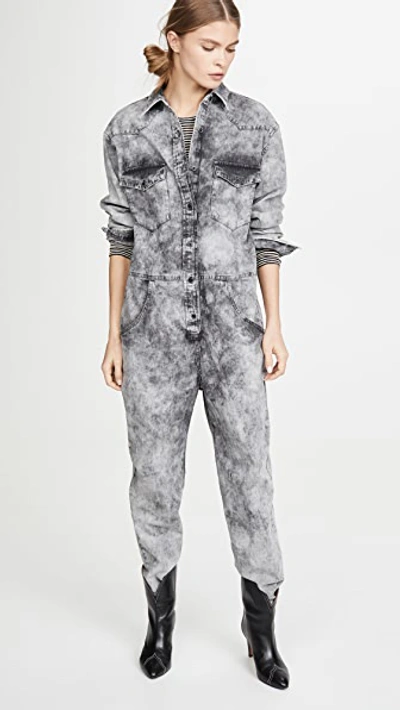 Shop Isabel Marant Étoile Idesia Jumpsuit In Faded Black