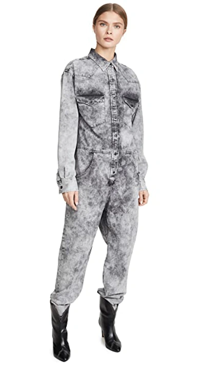 Shop Isabel Marant Étoile Idesia Jumpsuit In Faded Black