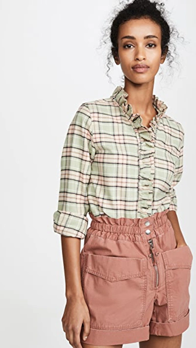 Shop Isabel Marant Étoile Awendy Button Down In Almond/pink