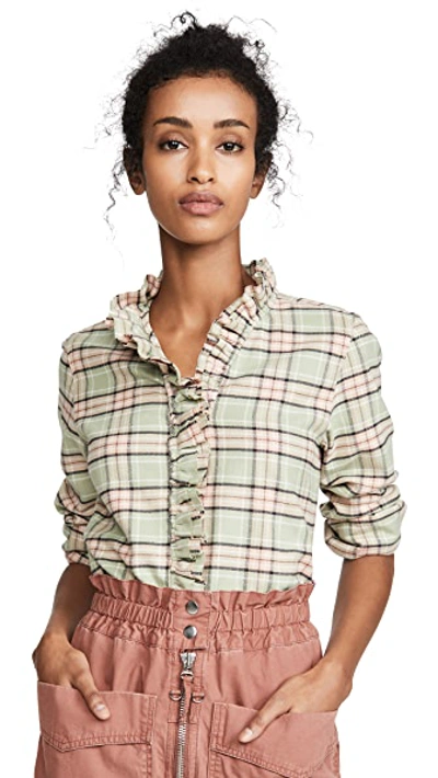 Shop Isabel Marant Étoile Awendy Button Down In Almond/pink