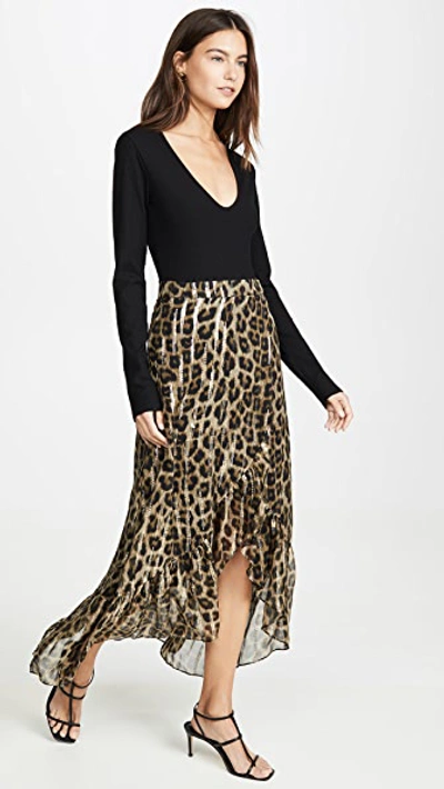 Shop Ba&sh Jalvi Leopard Skirt In Multi