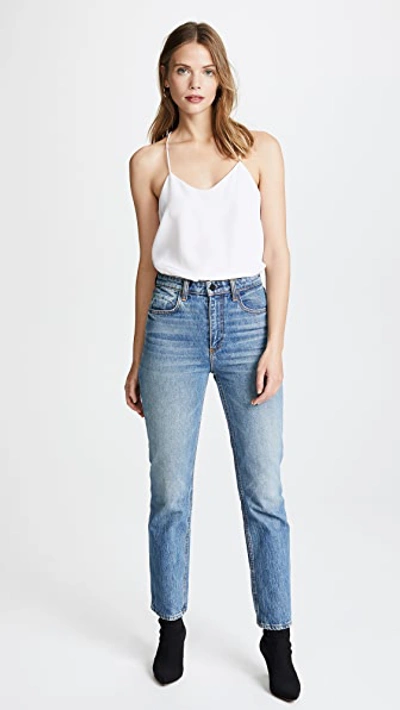 Shop Tibi Classic Racer Back Camisole In White