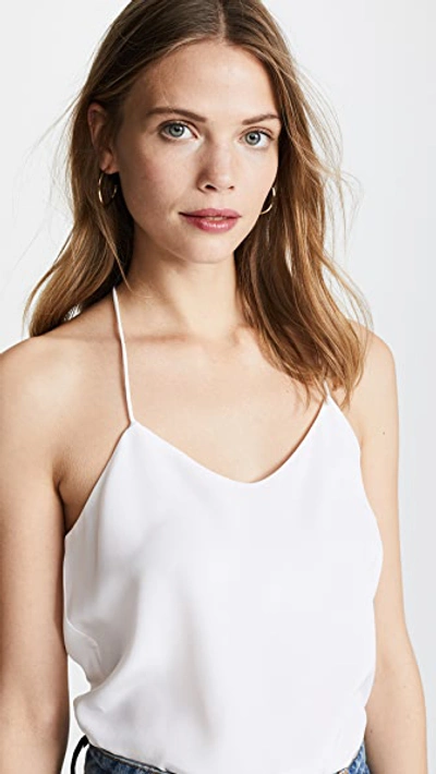 Shop Tibi Classic Racer Back Camisole In White