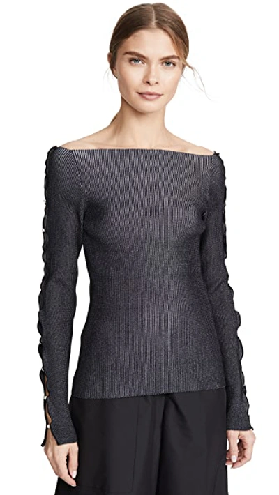Off Shoulder Pearl Sweater