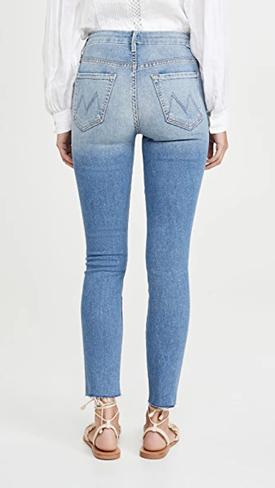 Shop Mother High Waisted Looker Ankle Fray Jeans In Shoot To Thrill