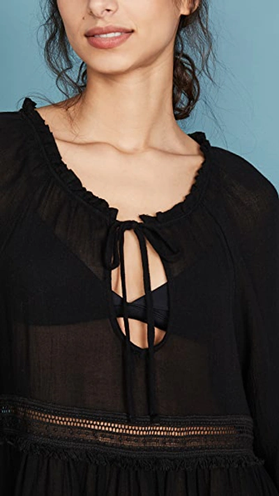 Shop Eberjey Summer Of Love Sofia Dress In Black
