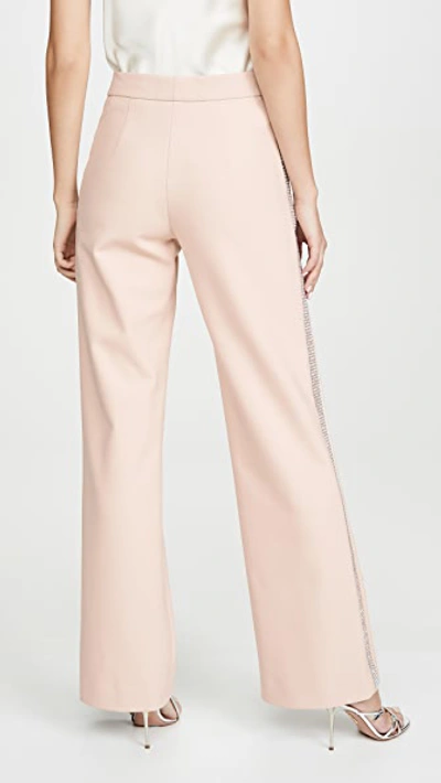 Shop Area Bonded Wide Leg Trousers In Nude