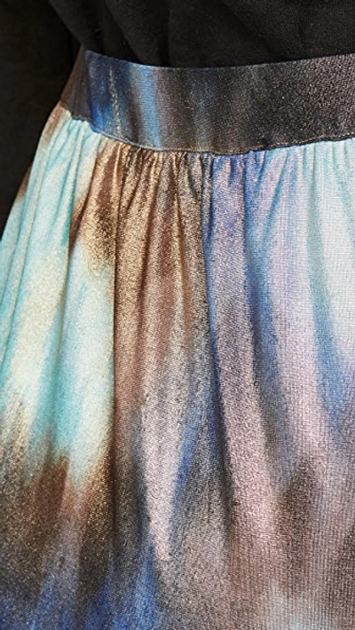 Shop Le Superbe Take It Easy Skirt In Tie-dye Metallic