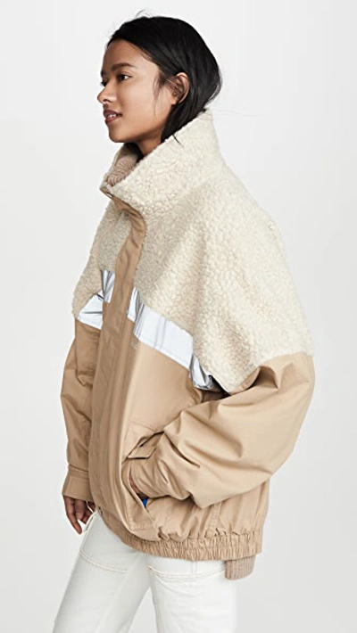 Shop Sandy Liang Essos Jacket In Khaki/cream