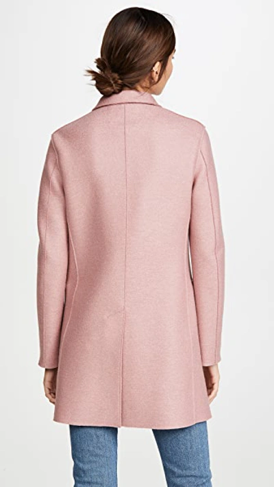 Shop Harris Wharf London Short Double Breasted Coat In Old Rose