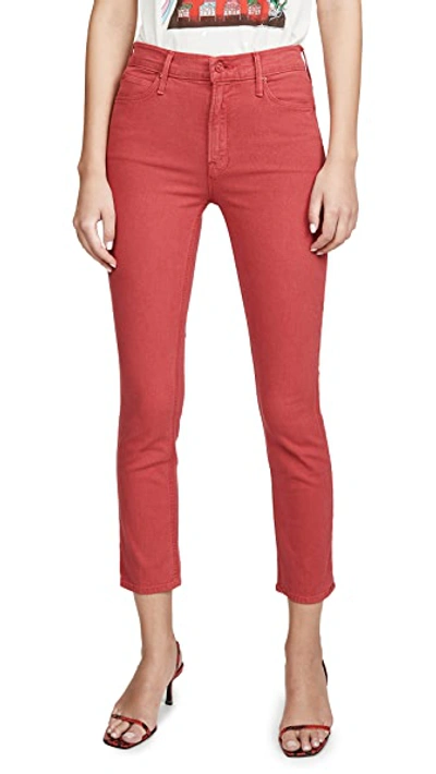 Shop Mother The Mid Rise Dazzler Ankle Jeans In Fruit Punch