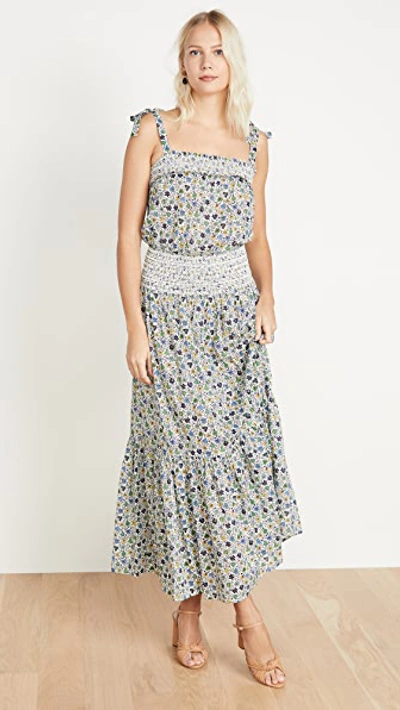 Shop Tory Burch Smocked Sundress In Love Floral Degrade