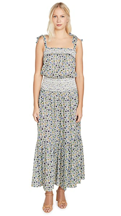 Shop Tory Burch Smocked Sundress In Love Floral Degrade