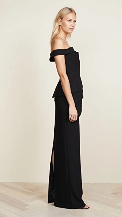 Shop Black Halo Eve La Reina Gown Black