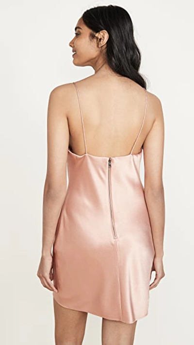 Shop Alice And Olivia Harmony Drapey Slip Dress In Rose Tan