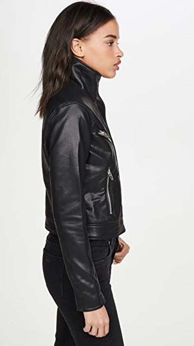 Shop Blank Denim Essentials Moto Jacket In Black