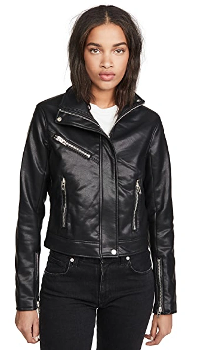 Shop Blank Denim Essentials Moto Jacket In Black