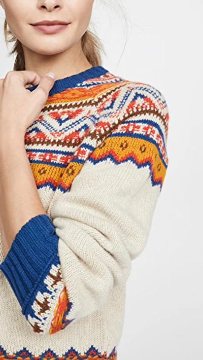 Shop Golden Goose Round Neck Sweater In Jacquard