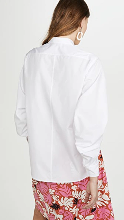 Shop 3.1 Phillip Lim / フィリップ リム Long Sleeve Shirt With Gathered Sleeves In Optic White