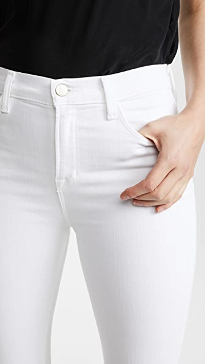 Shop J Brand Maria High Rise Legging Jeans In Blanc