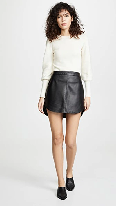 Shop Bb Dakota Conrad Leather Miniskirt In Black