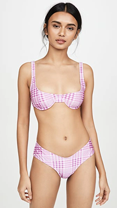 Faithfull The Brand Pernille Bikini Set In Djerra Check Print Iris |  ModeSens