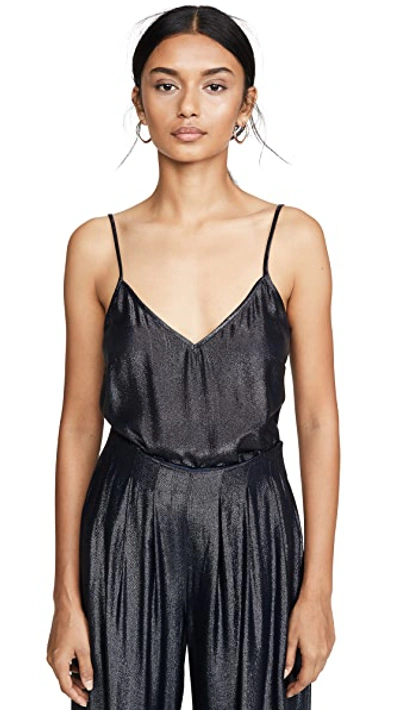 Shop Cushnie Cami Tank With Sheer Back In Navy