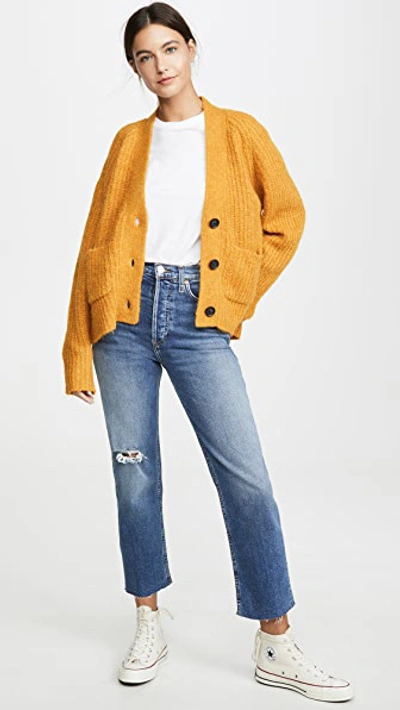 Shop A.l.c Cleveland Cardigan In Mustard