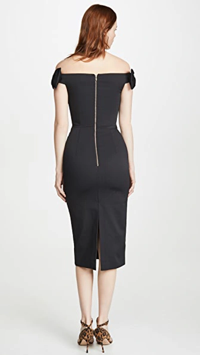 Shop Rebecca Vallance Winslow Midi Dress In Black