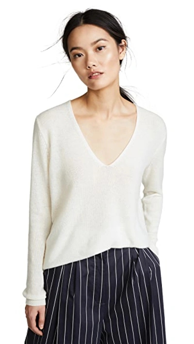 Shop Theory Adrianna Cashmere Sweater In Ivory