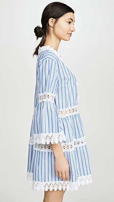 Shop Melissa Odabash Victoria Cover Up Dress In Blue Stripe