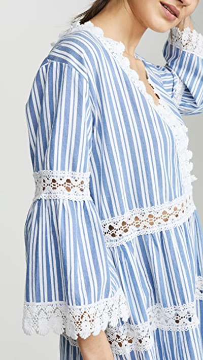 Shop Melissa Odabash Victoria Cover Up Dress In Blue Stripe