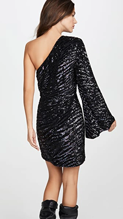 Shop Retroféte Gloria Sequin Dress In Black