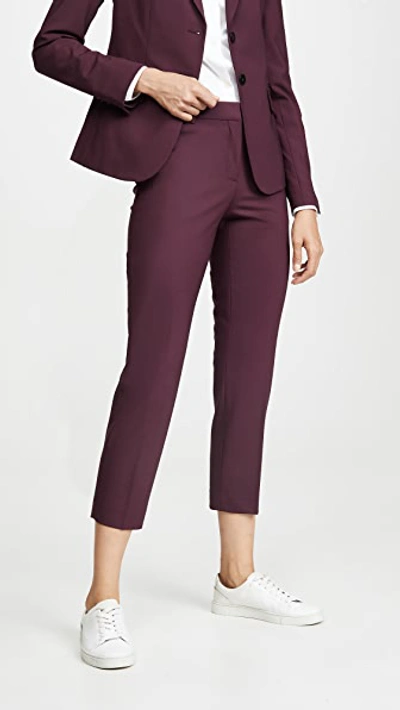 Shop Theory Treeca 2 Pants In Mulberry