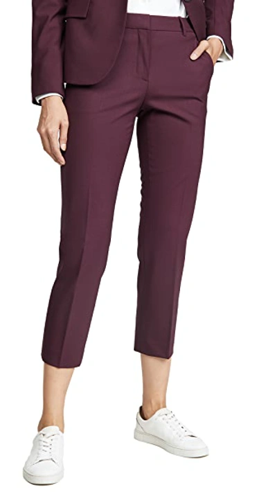 Shop Theory Treeca 2 Pants In Mulberry