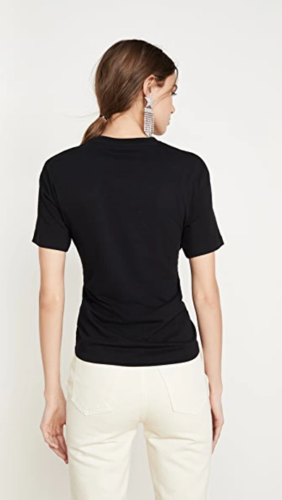 Shop Paco Rabanne Graphic Wrap T-shirt In Black