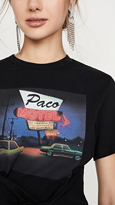 Shop Paco Rabanne Graphic Wrap T-shirt In Black