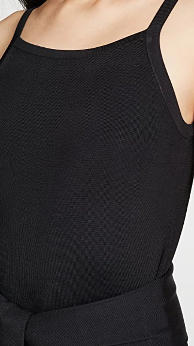 Shop Helmut Lang Tie Waist Dress In Black
