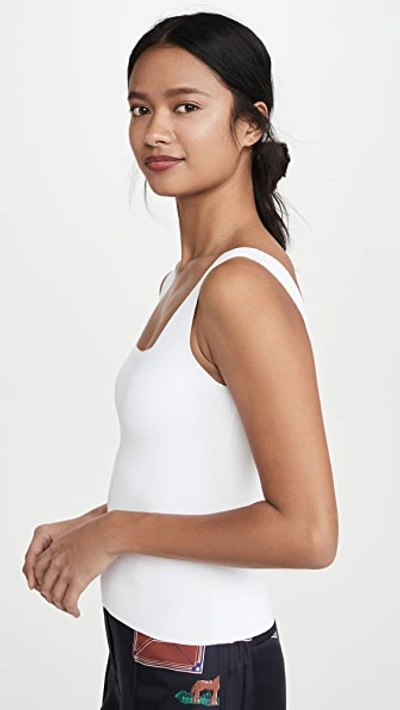 Shop Vince Square Neck Tank In Optic White