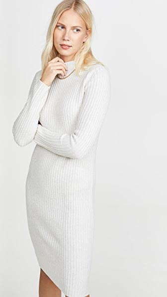 white cashmere sweater dress