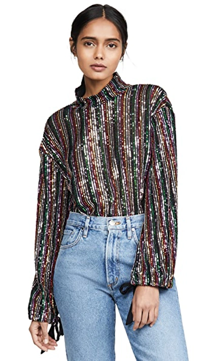 Shop Free People Midnight City Top In Rainbow Combo