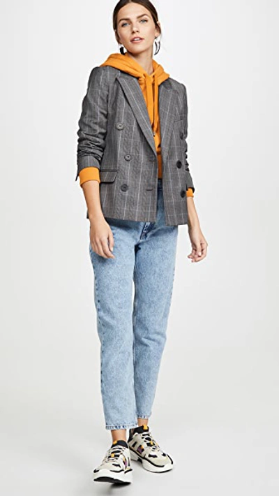 Shop Isabel Marant Étoile Visby Double Breasted Blazer In Grey