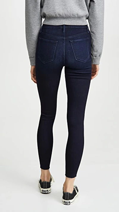 Shop Joe's Jeans X We Wore What Danielle High Rise Skinny Zip Jeans In Dark Indigo