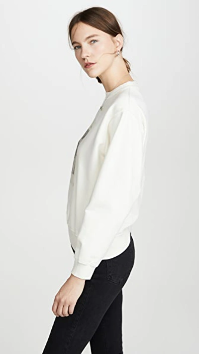 Shop Anine Bing Ramona Sweatshirt Walk With Me In Ivory