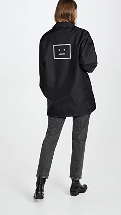 Shop Acne Studios Oscoda Face Print Jacket In Black