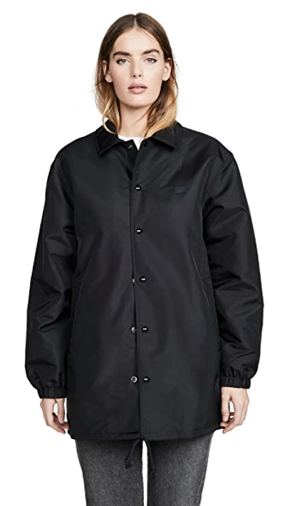 Shop Acne Studios Oscoda Face Print Jacket In Black