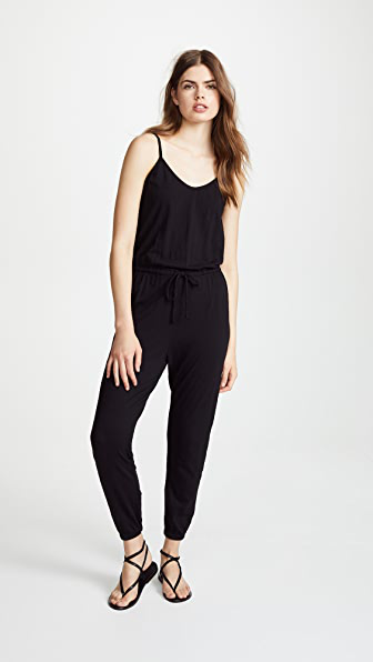 black drawstring jumpsuit